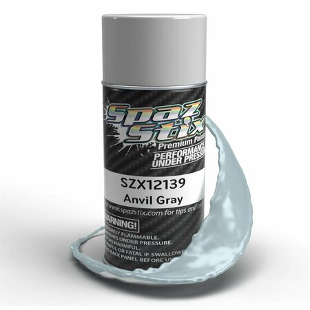SPAZ STIX 3.5 oz Can Aerosol Paint, Anvil Gray SZX12139